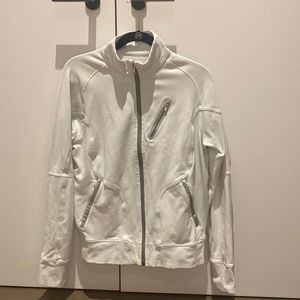 Lululemon White Off-White Running Zip-up Workout Jacket Sweatshirt Large